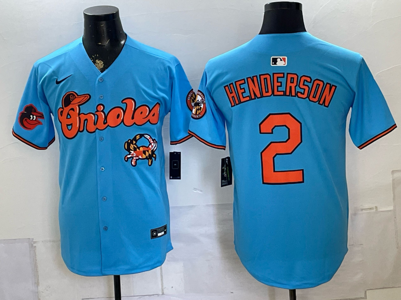 Men Baltimore Orioles #2 Henderson blue Nike 2026 Jersey MLB 0727003->baltimore orioles->MLB Jersey